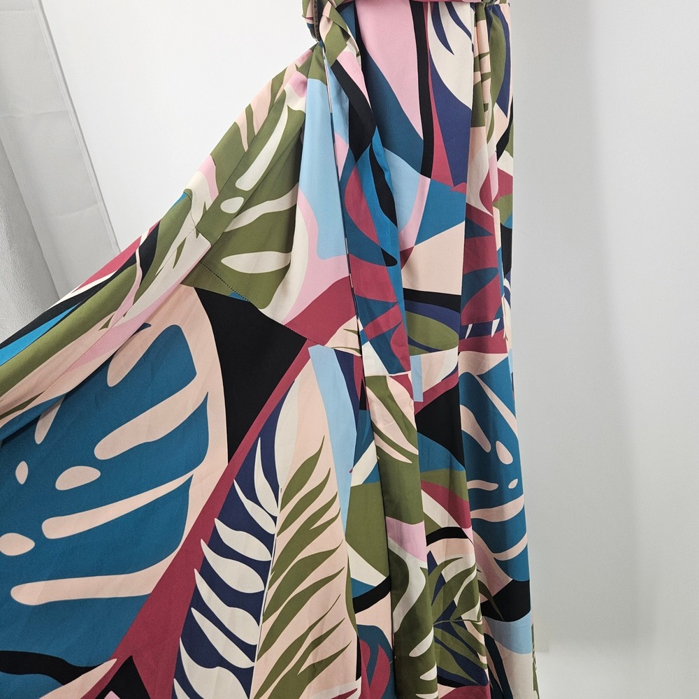 Hutch Anthropologie Sohla Wrap Maxi Dress Multi Tropical Wedding Guest Maxi Sz M - Picture 13 of 16